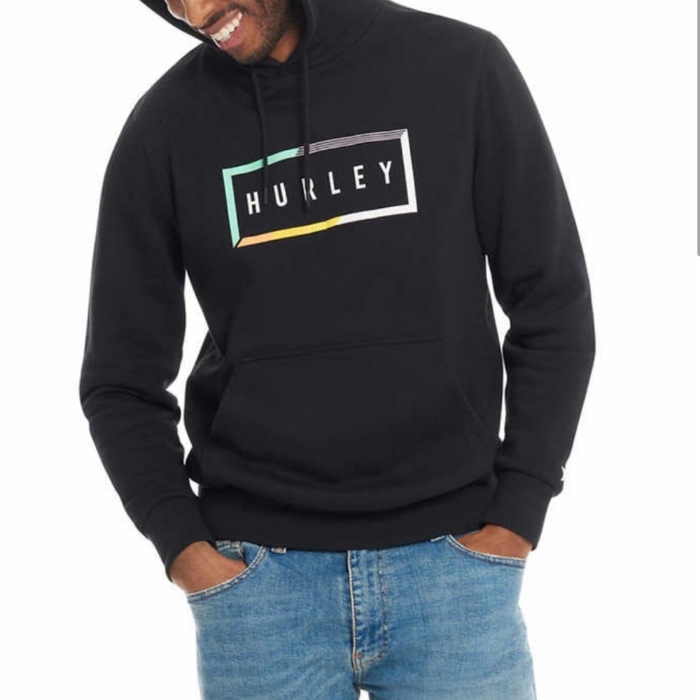 Hurley Black Men’s Hoodie Size L - Picture 3 of 6